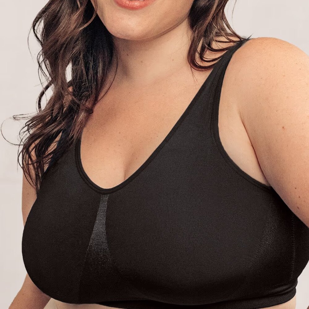 Everyday Throw-on Wireless Bralette Size Black Size L